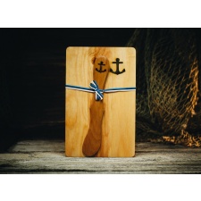 Võileivaalus ja nuga komplekt (sanglepp)